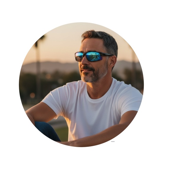 Foster Grant Cali Blue Performance Blade Black Sunglasses with Blue Lenses - Picture 11 of 13